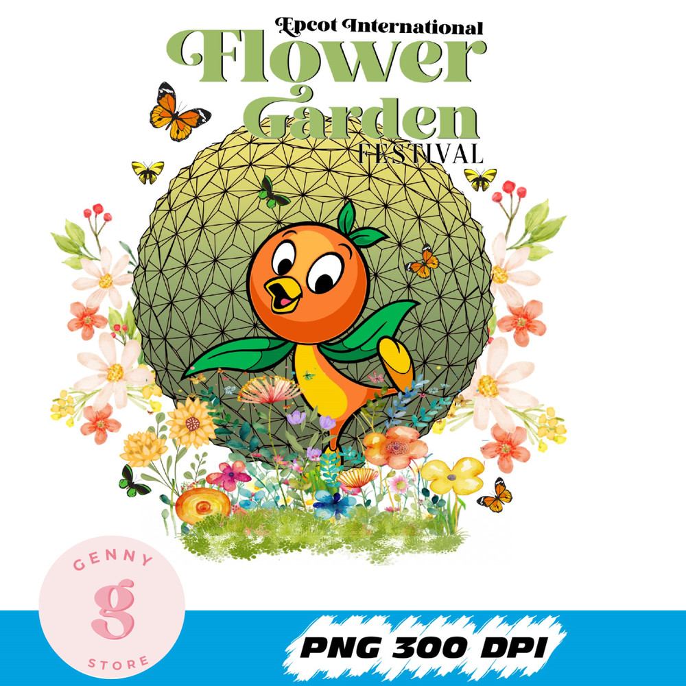 Vintage Disney Epcot Orange Vogel Png, Blumen- und Gartenfest 2023 Png, lustiges Orange Vogel Png, Hallo Sonnenschein Pn.jpg