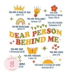 dear person behind me svg