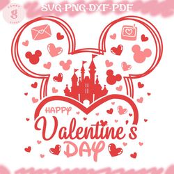 happy valentines day funny mickey mouse ears svg
