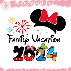 minnie mouse ears family vacation 2024 svg