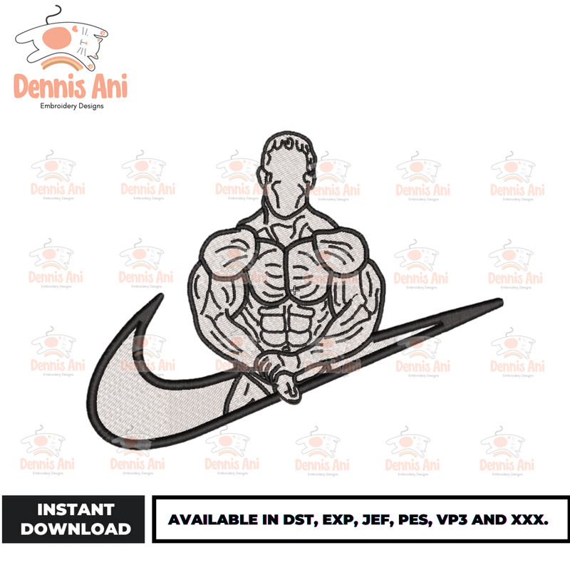 Kevin Levrone Bodybuilder Embroidery Design - Embroidery Market.png