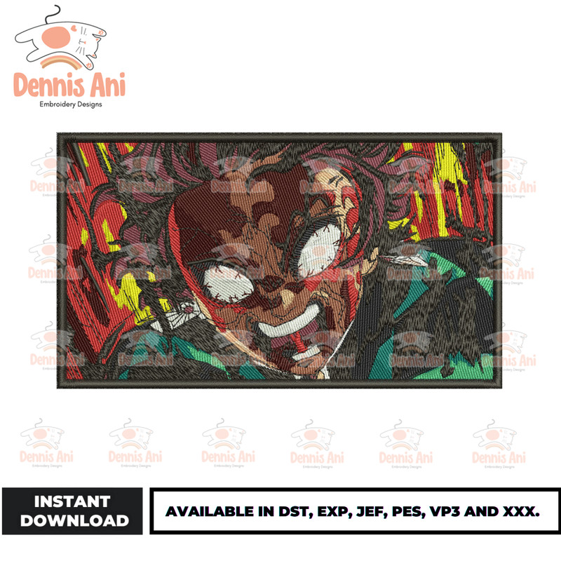 New Tanjiro Design - Demon Slayer - Embroidery Market.png