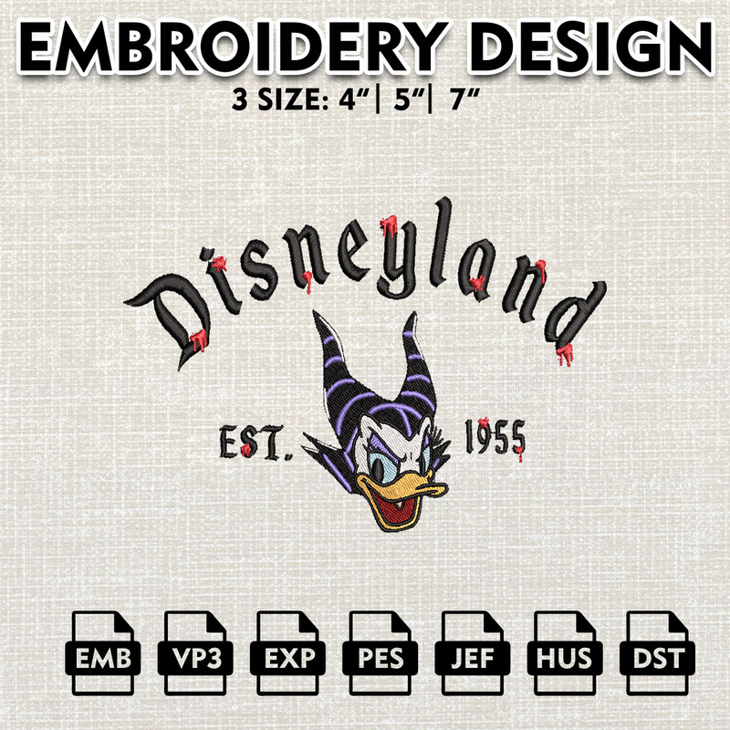 Disney Halloween Embroidery Designs, Halloween Machine Embroidery Pattern, Disneyland Donald Maleficent Embroidery files.jpg