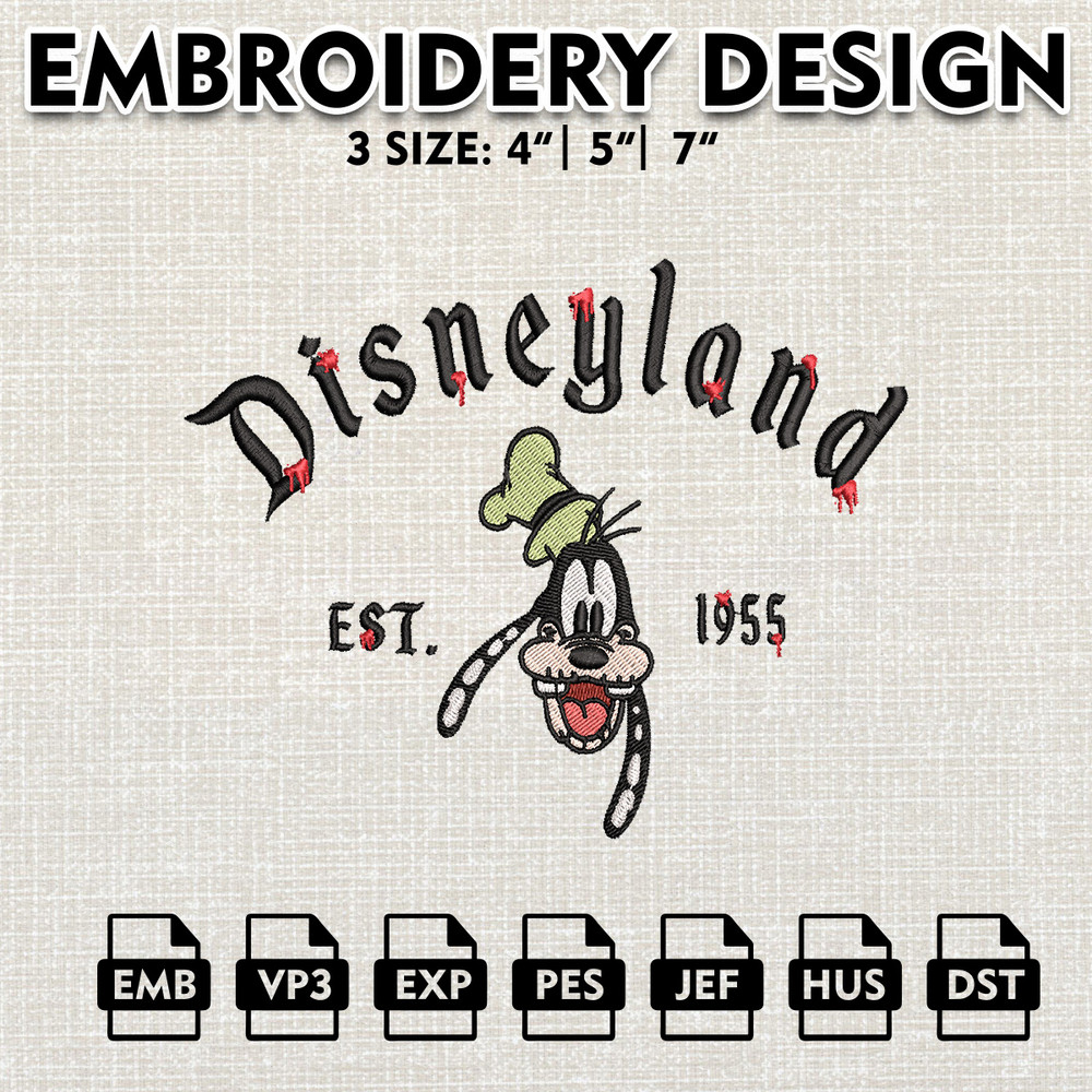 Disney Halloween Embroidery Designs, Halloween Machine Embroidery Pattern, Goofy Disneyland Halloween Embroidery files.jpg