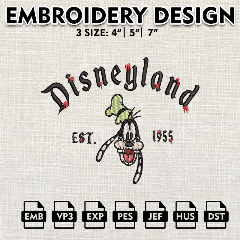 Disney Halloween Embroidery Designs, Halloween Machine Embroidery Pattern, Goofy Disneyland Halloween Embroidery files.jpg