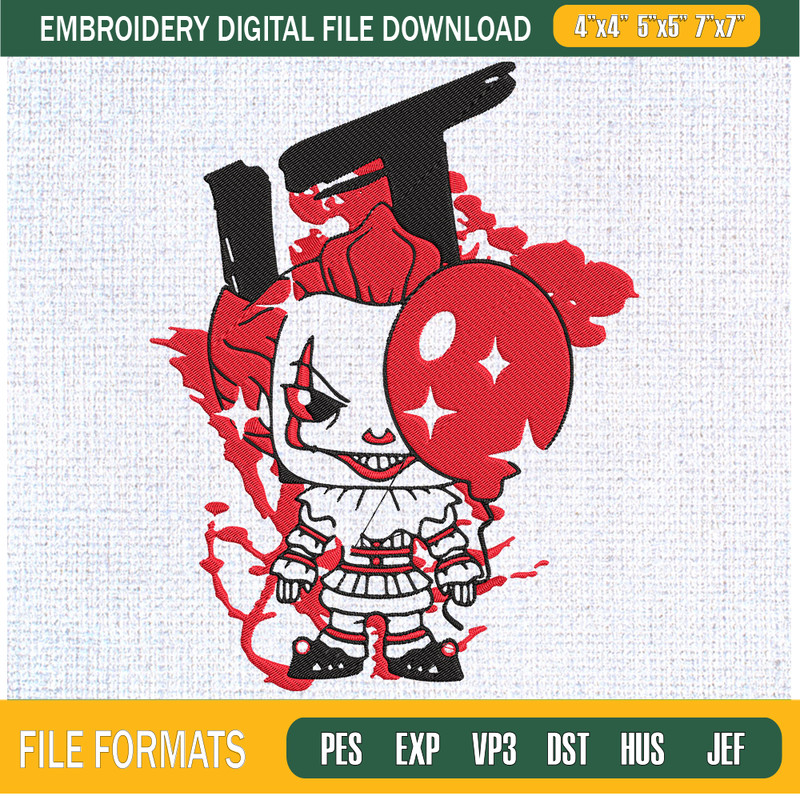 Baby Clown Embroidery Designs, Halloween Machine Embroidery Design, Machine Embroidery Designs - Premium & Original SVG Cut Files.jpg