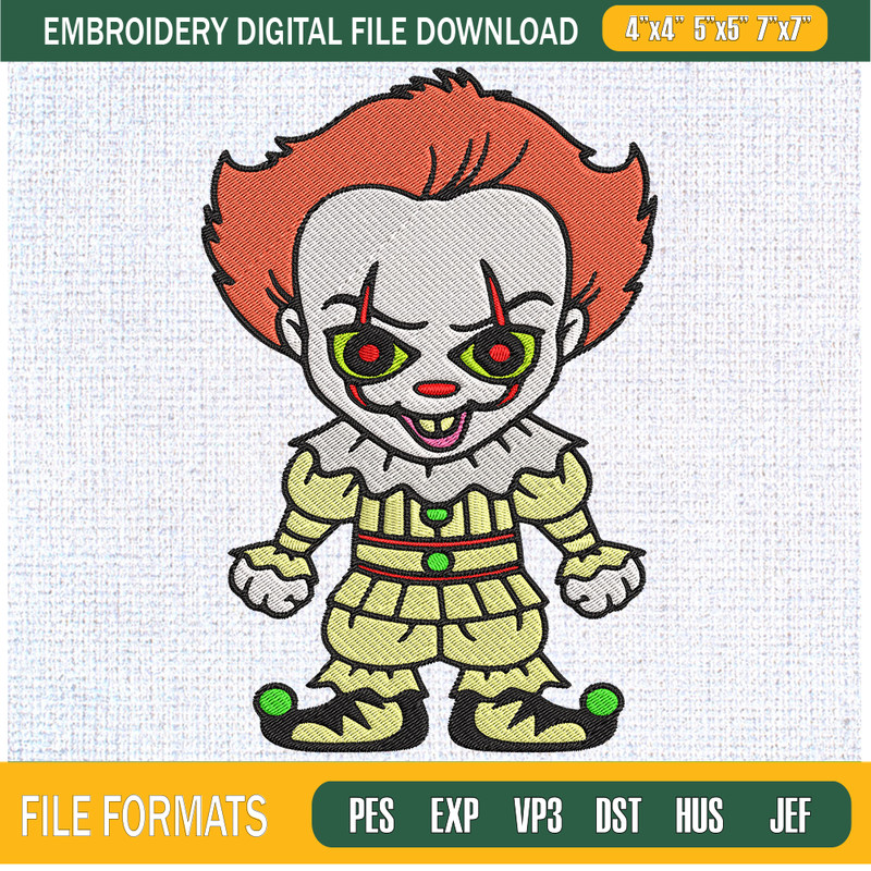 Baby Pennywise Embroidery Designs, Halloween Machine Embroidery Design, Machine Embroidery Designs - Premium & Original SVG Cut Files.jpg