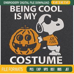 Being Cool Is My Costume Embroidery Designs, Halloween Machine Embroidery Design,Embroidery Design,Embroidery svg,Machin
