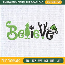 belive grinch green christmas embroidery designs, christmas machine embroidery d,embroidery design,embroidery svg,machin