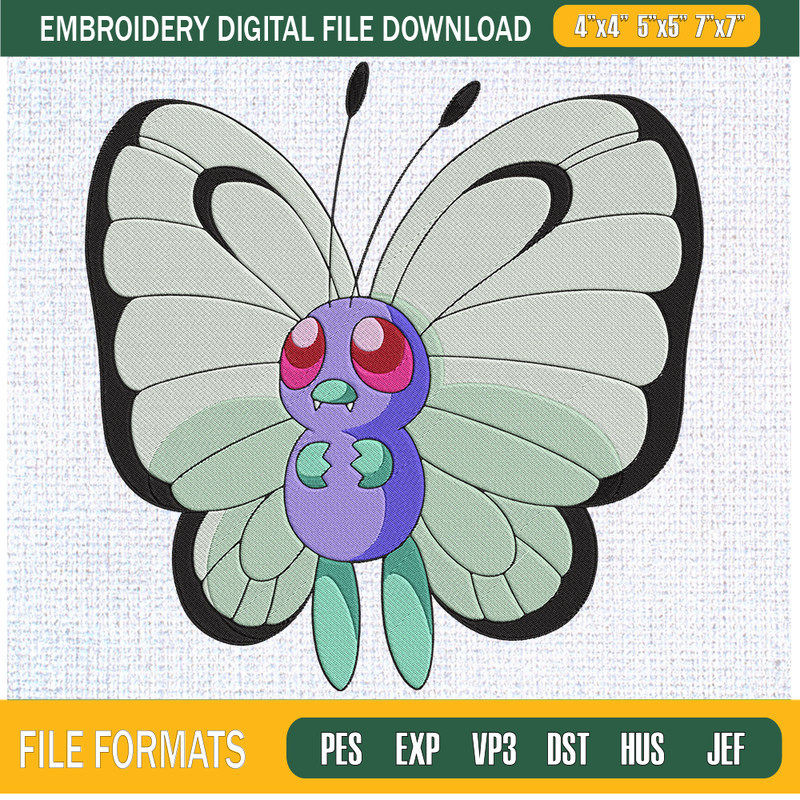 Butterfree Pokemon Embroidery Designs, Pokemon Machine Embroidery Design, Machine Embroidery Designs - Premium & Original SVG Cut Files.jpg
