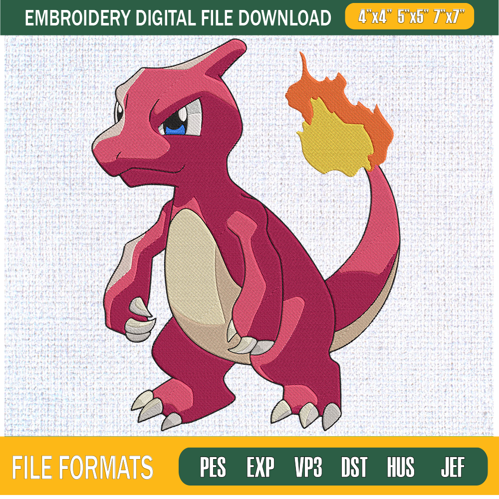 Charmeleon Pokemon Embroidery Designs, Pokemon Machine Embroidery Design, Machine Embroidery Designs - Premium & Original SVG Cut Files.jpg