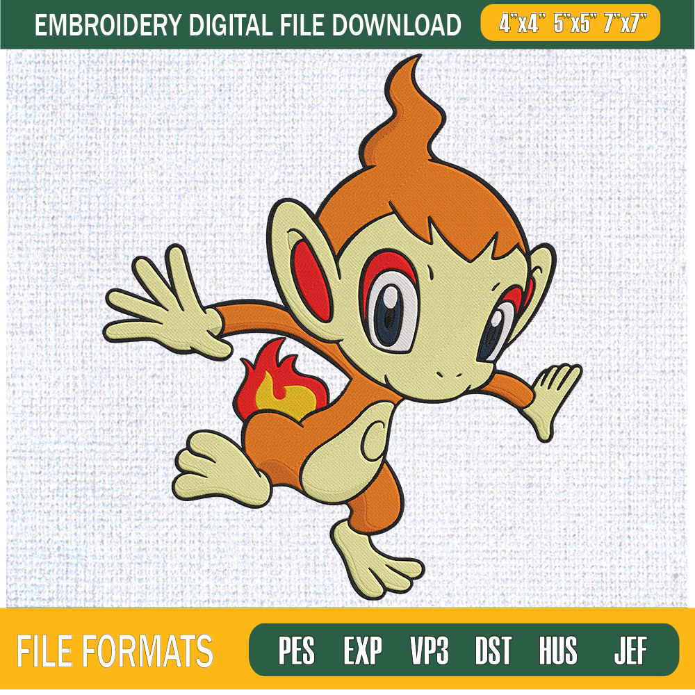 Chimchar Pokemon Embroidery Designs, Pokemon Machine Embroidery Design, Machine Embroidery Designs - Premium & Original SVG Cut Files.jpg