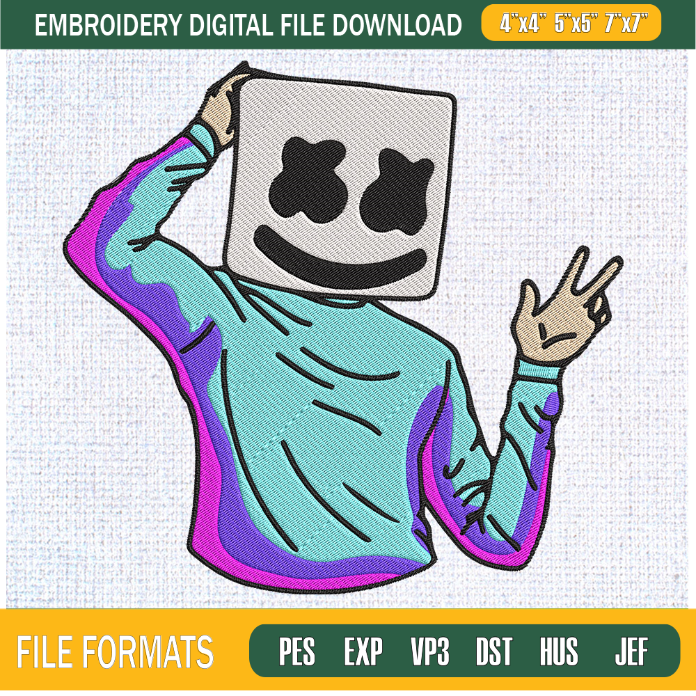 Color Marshmello Embroidery Designs, Marshmello Machine Embroidery Design, Machine Embroidery Designs - Premium & Original SVG Cut Files.jpg