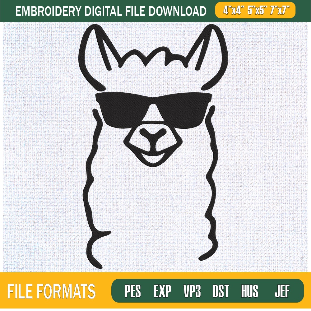 Cool Llama Embroidery Designs, Llama Machine Embroidery Design, Machine Embroidery Designs - Premium & Original SVG Cut Files.jpg