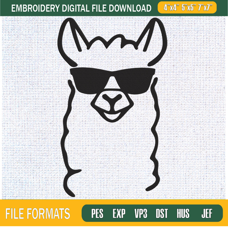 Cool Llama Embroidery Designs, Llama Machine Embroidery Design, Machine Embroidery Designs - Premium & Original SVG Cut Files.jpg
