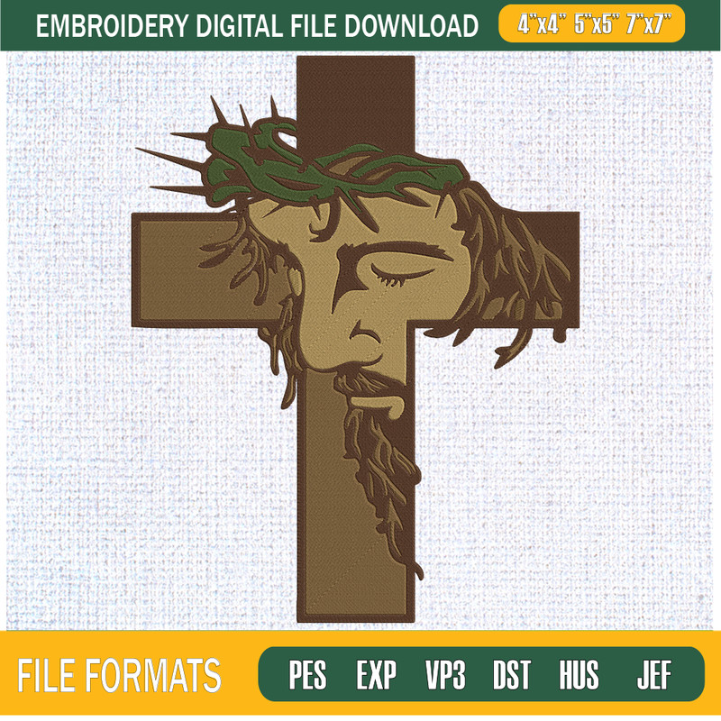 Cross Embroidery Designs, Jesus Machine Embroidery Design, Machine Embroidery Designs - Premium & Original SVG Cut Files.jpg