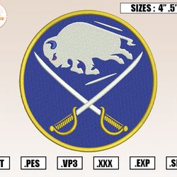 Buffalo Sabres Embroidery Designs, NHL Embroidery Design File Instant Download