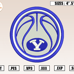 BYU Cougars Embroidery Designs, NCAA Embroidery Design File Instant Download