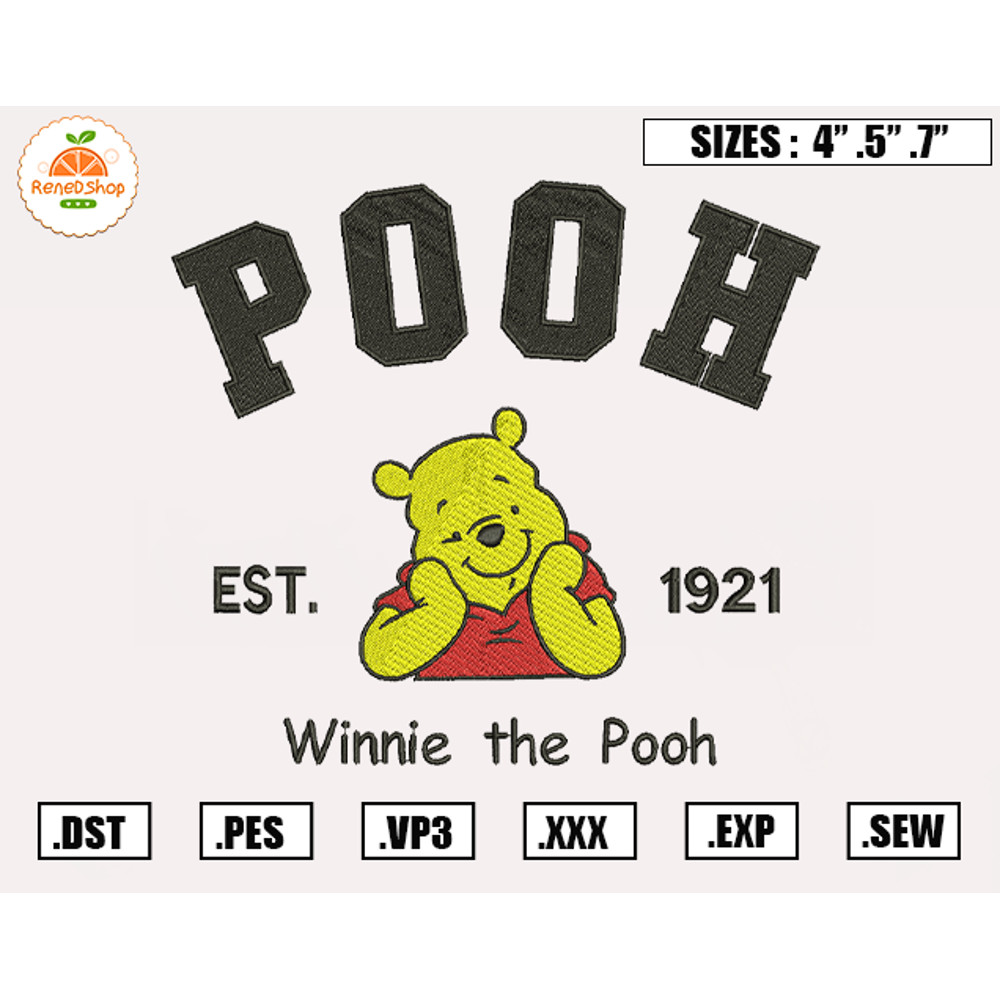 Disney Winnie The Pooh Est 1921 Embroidery Designs, Disney Embroidery Design File Instant Download.jpg