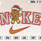 Gingerbread Christmas Nike Embroidery Designs, Christmas Embroidery Design File Instant Download.jpg