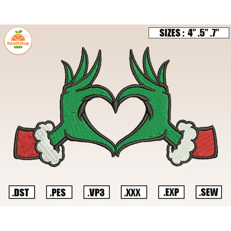 Grinch Heart Embroidery Designs, Christmas Embroidery Design File Instant Download.jpg