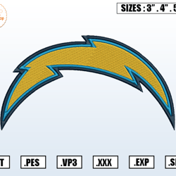 Los Angeles Chargers Embroidery Designs, NCAA Logo Embroidery Files, Machine Embroidery Pattern, Digital Download