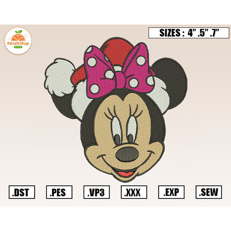 Mickey Santa Christmas Embroidery Designs, Christmas Embroidery Design File Instant Download.jpg