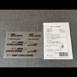 Subaru Genuine STI NBR Challenge Decals Stickers Sheet