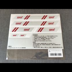 Subaru Genuine STI Cherry Red Decals Stickers Sheet