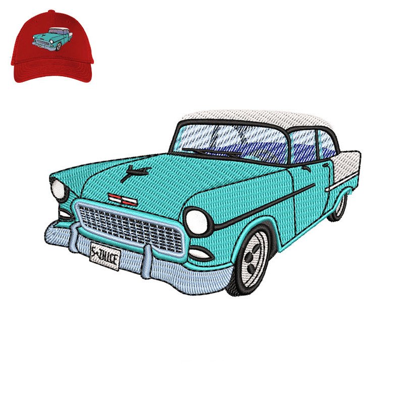 1955 Chevrolet Car Embroidery logo for Cap..jpg