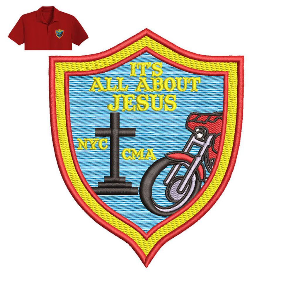 All About Jesus Embroidery logo for Polo Shirt..jpg