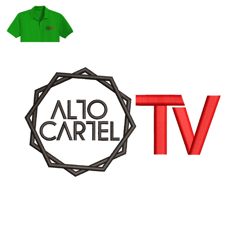 Alto Cartel TV Embroidery logo for Polo Shirt..jpg