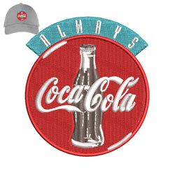 always coca-cola embroidery logo for cap,logo embroidery, embroidery design, logo nike embroidery