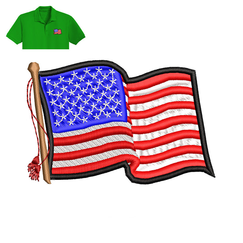 American Flag Embroidery logo for Polo Shirt. 1.jpg