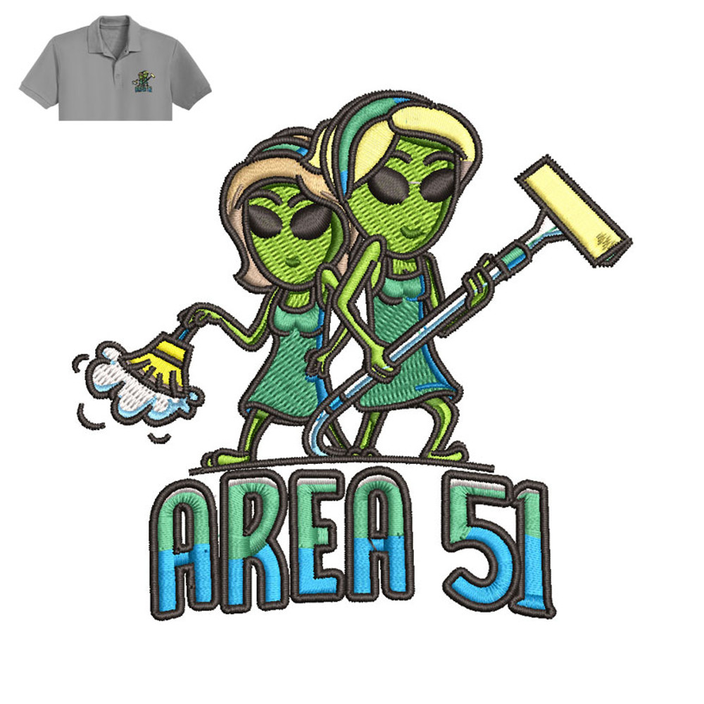 AREA 51 Girl Embroidery logo for Polo Shirt..jpg