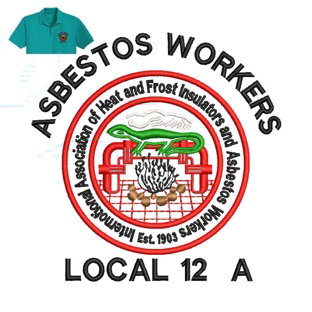 Asbestos Workers Embroidery logo for Polo Shirt..jpg