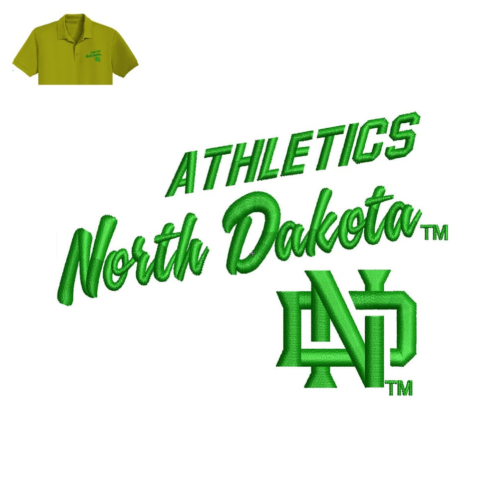 Athletics North Dakota Embroidery logo for Polo Shirt ..jpg