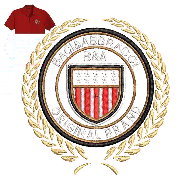 Baci & Abbracci Embroidery logo for Polo-Shirt ..jpg
