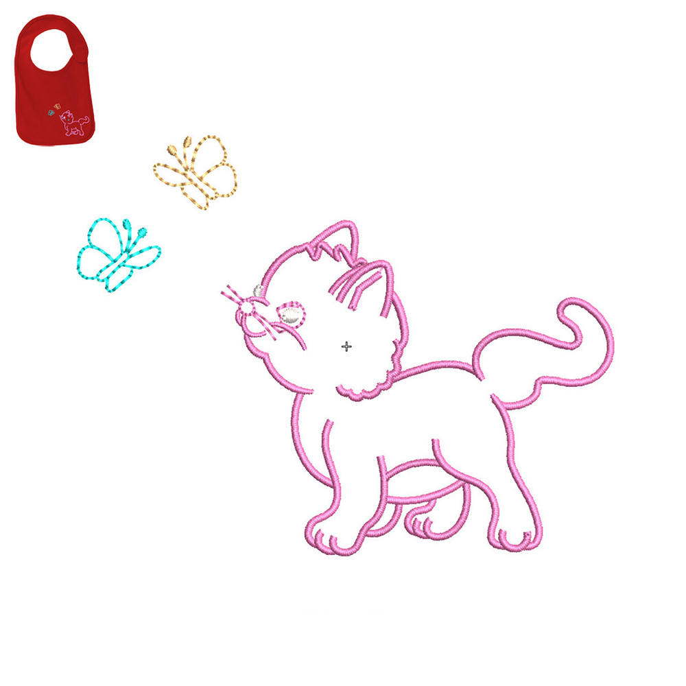 Best Cats Embroidery logo for Baby Bib ..jpg