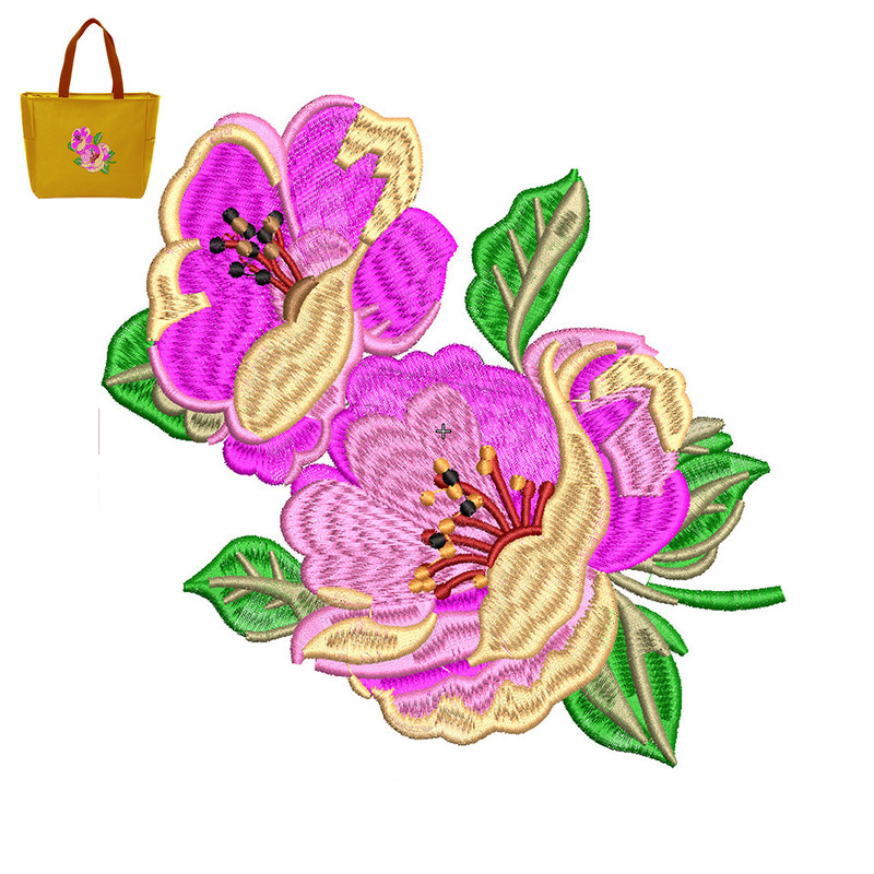 Best Embroidery Flowers logo for bag..jpg