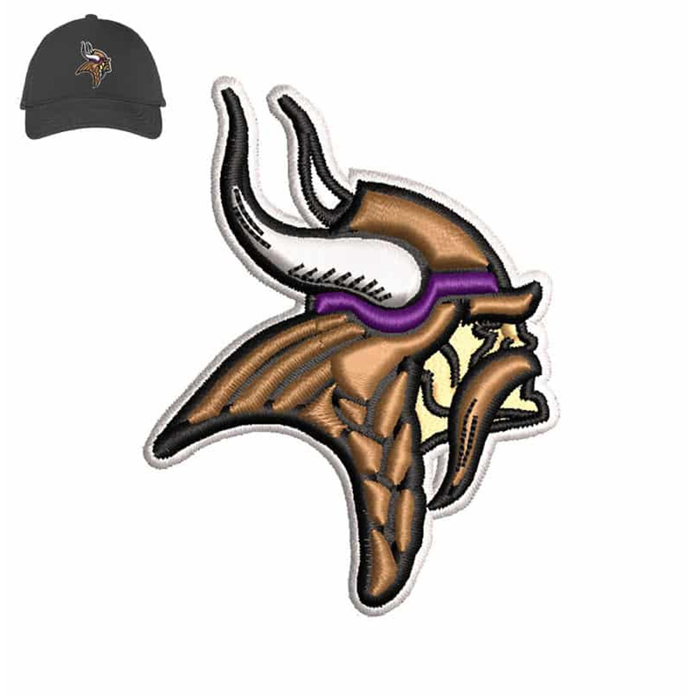 Best Horn Head Embroidery logo for Cap..jpg