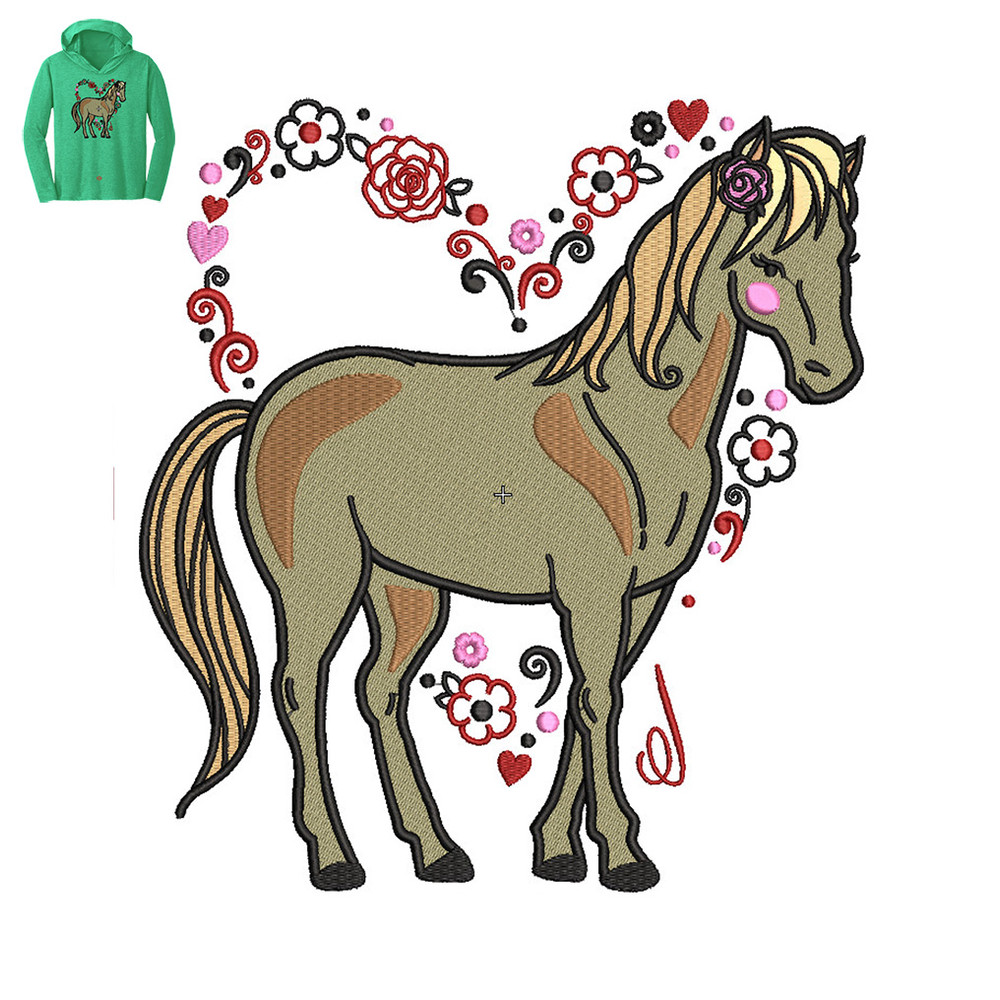Best Horses Embroidery logo for Hoodie T-Shirt..jpg