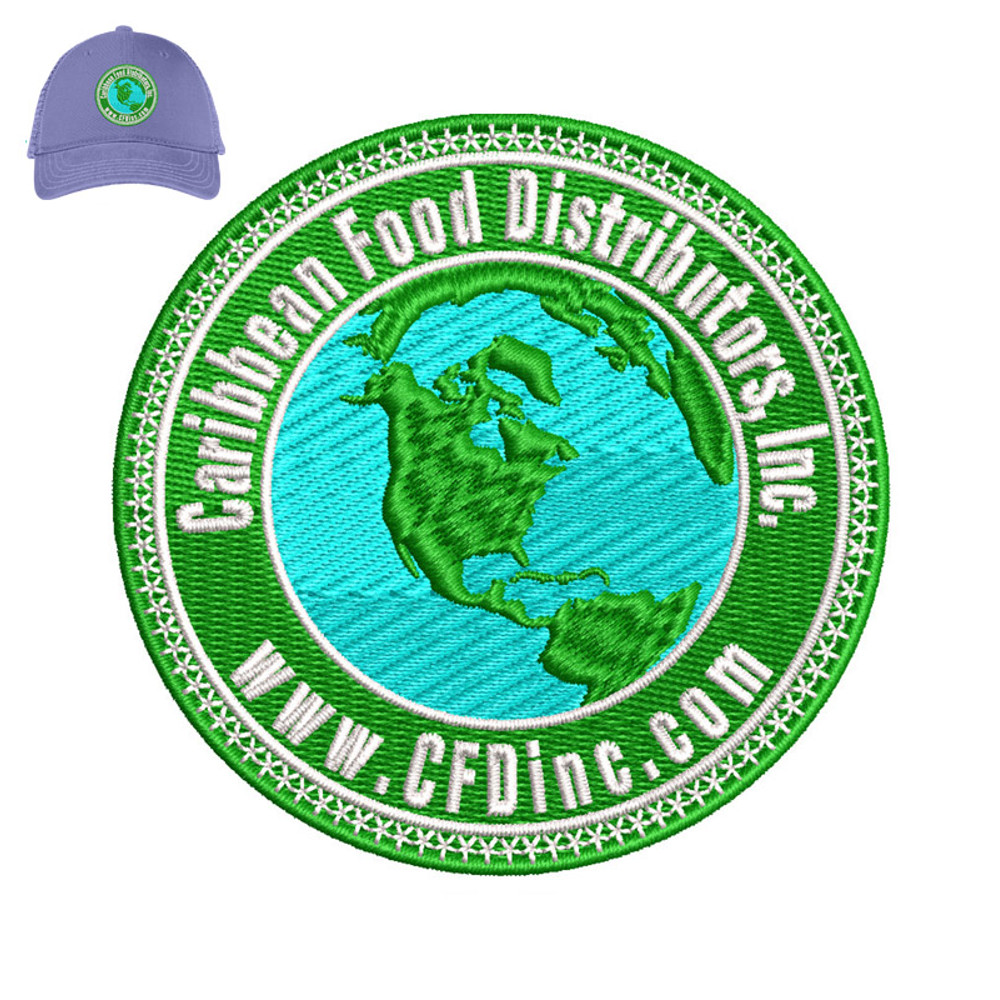 Caribbean food Distributors Embroidery logo for Cap..jpg