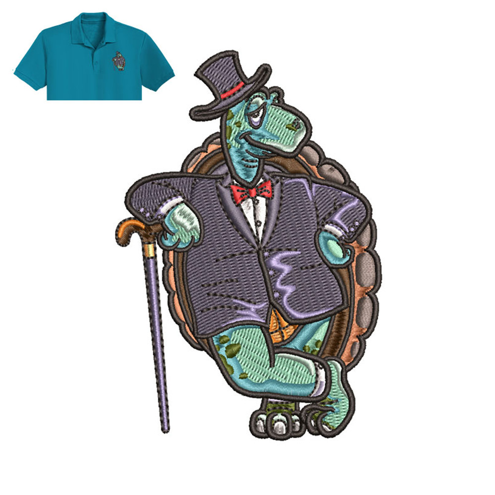 Cartoon Tortoise Embroidery logo for Polo Shirt..jpg