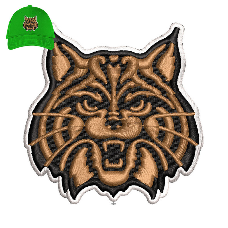 Cat Embroidery 3D Puff Logo For Cap..jpg