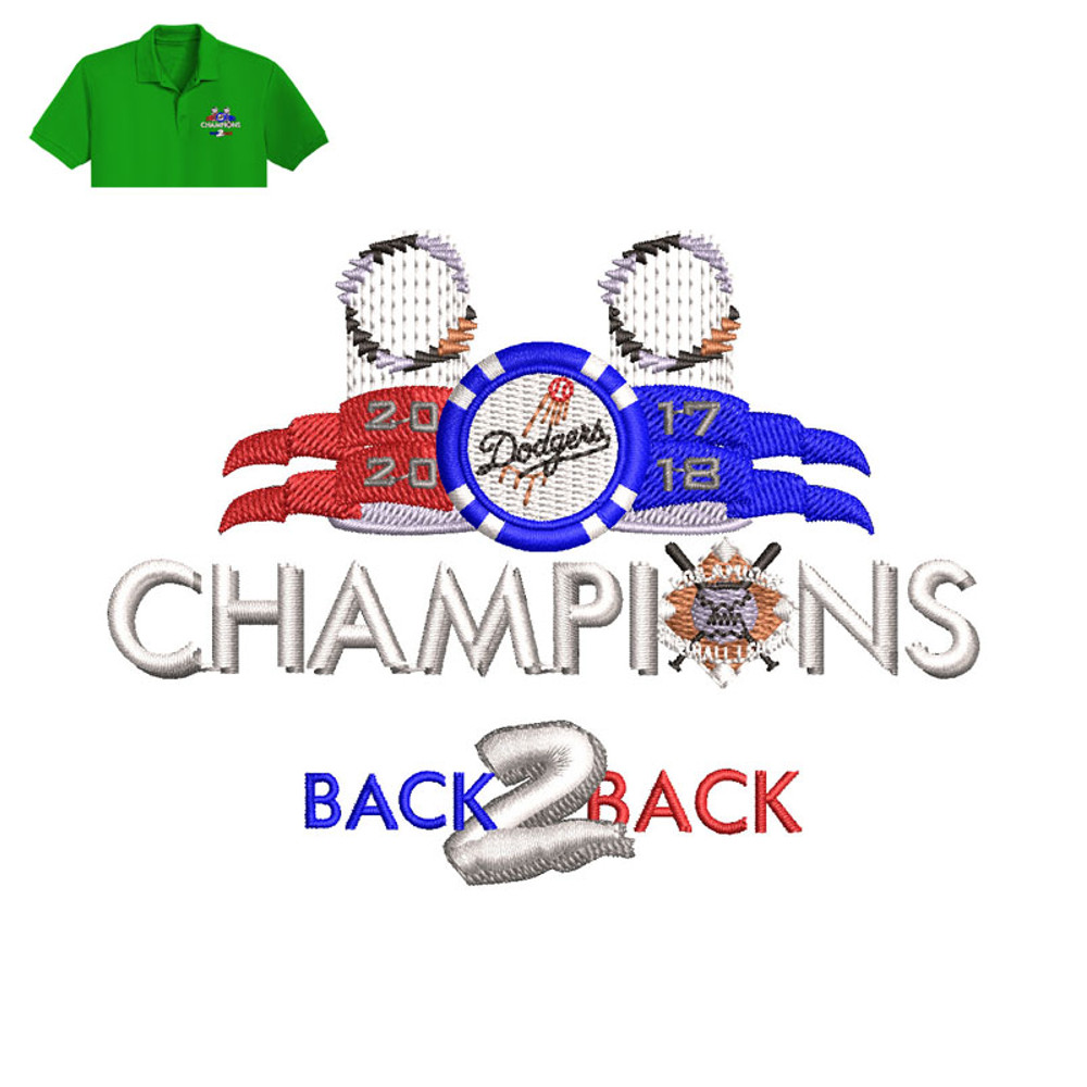 Champions Back 2 Back Embroidery logo for Polo Shirt..jpg