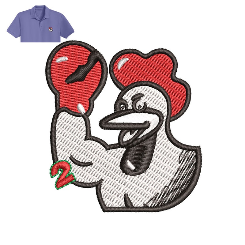 Chicken Boxing Embroidery logo for Polo Shirt..jpg