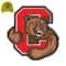 Comell Baseball 3d puff Embroidery logo for Cap ..jpg