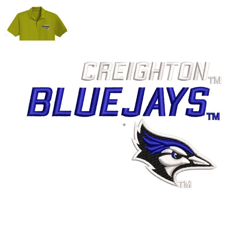 Creighton Bluejays Embroidery logo for Polo Shirt ..jpg