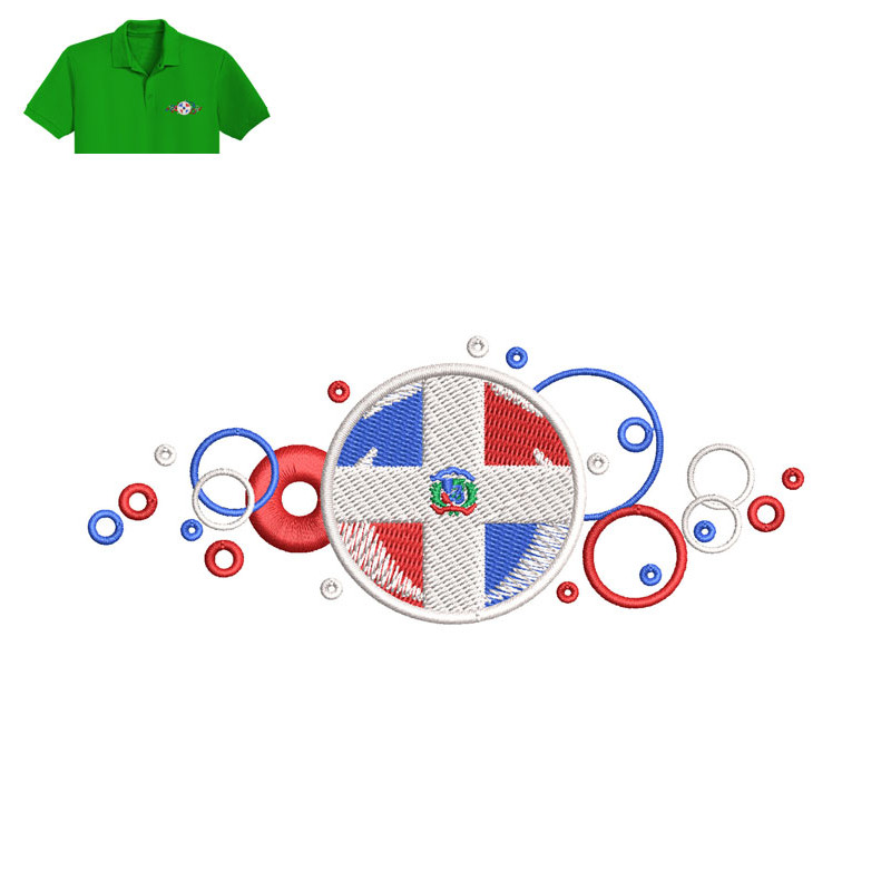 Dominican Republic Flag Embroidery logo for Polo Shirt..jpg